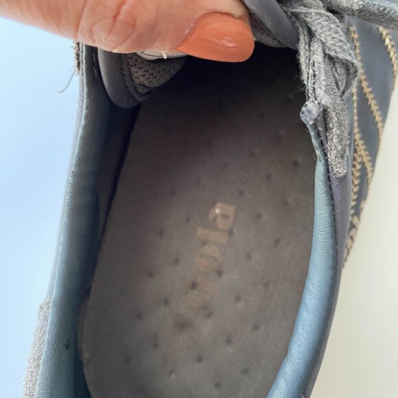 Anthropologie Gola Grey and Gold Montreal Lustre Sneakers Size 6 - Picture 7 of 9